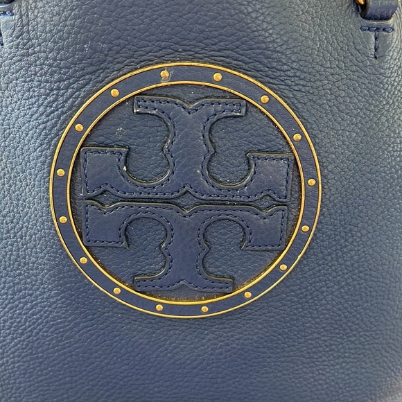 TORY BURCH Leather XL size Royal blue tote - Picture 4 of 11